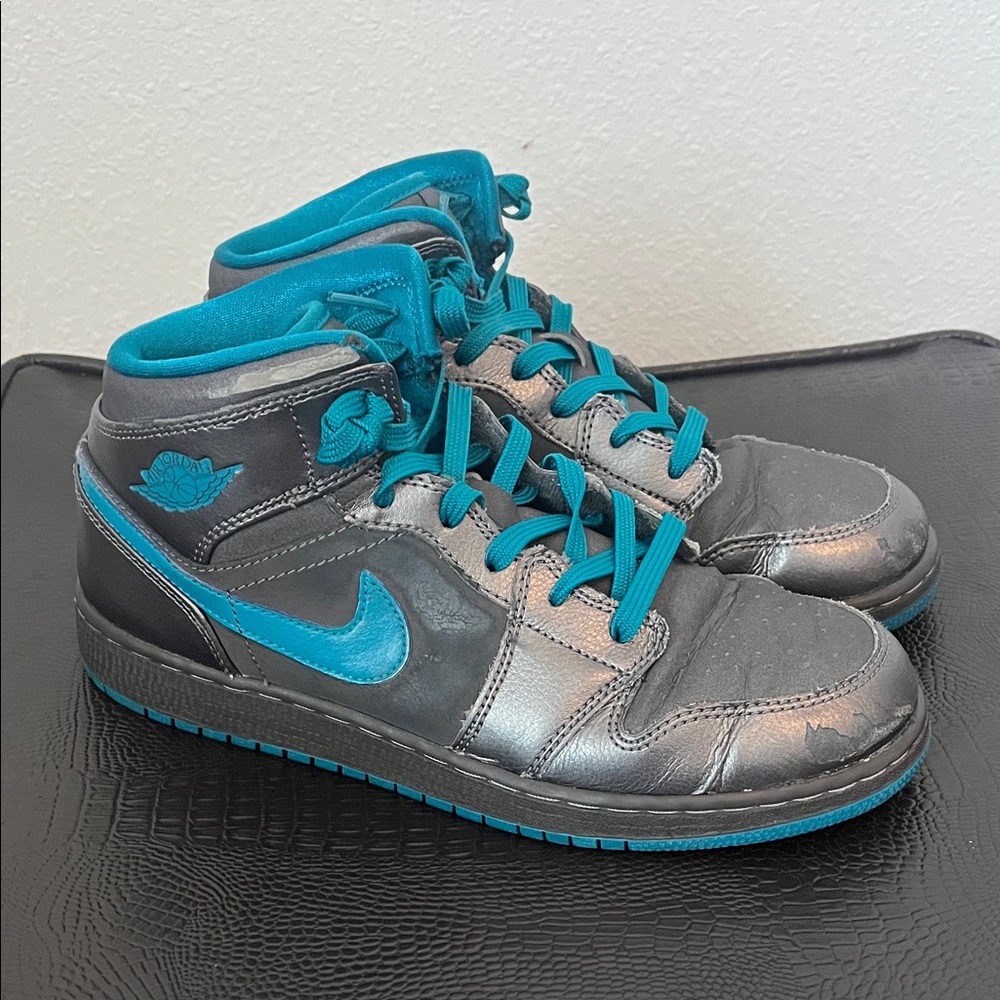 Nike Jordan Air 1 Mid GG Dark Grey Lace Up Sneakers